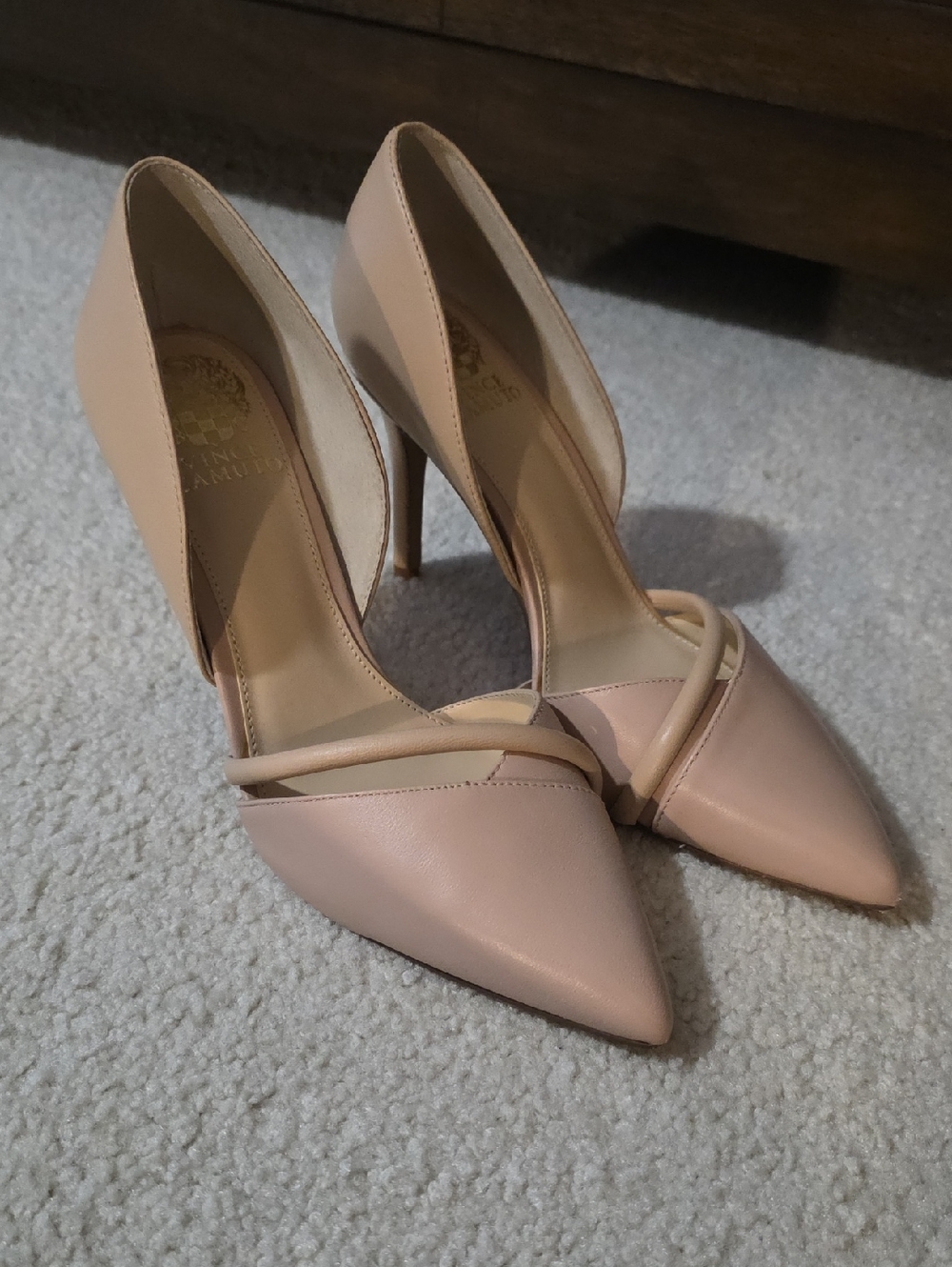 Nude Pointed-Toe Vince Camuto Pumps